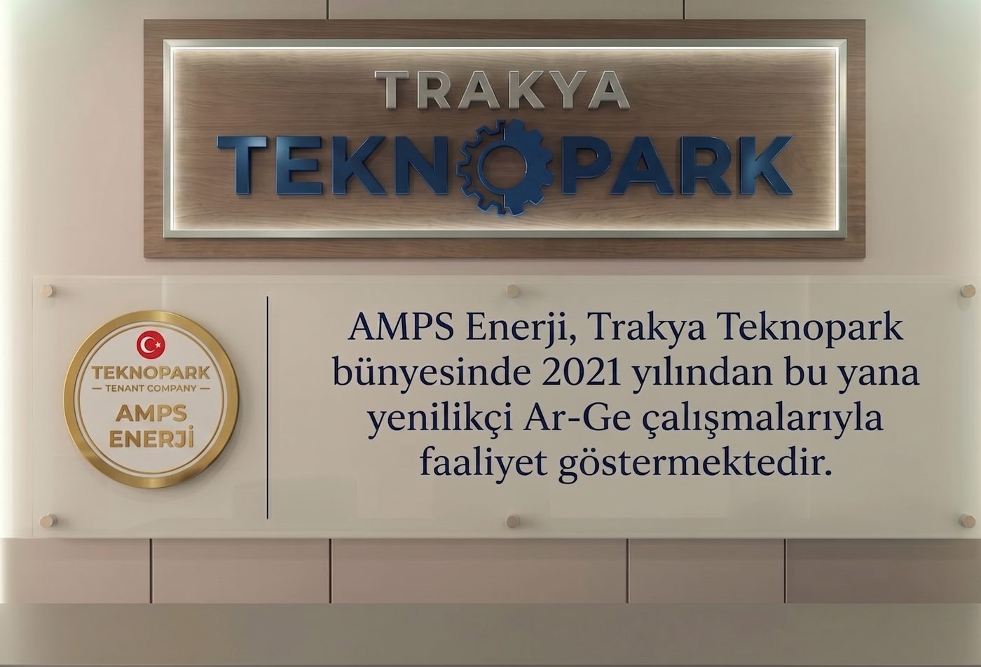Signage of the OSOS R&D office within Trakya Teknopark, actual photo