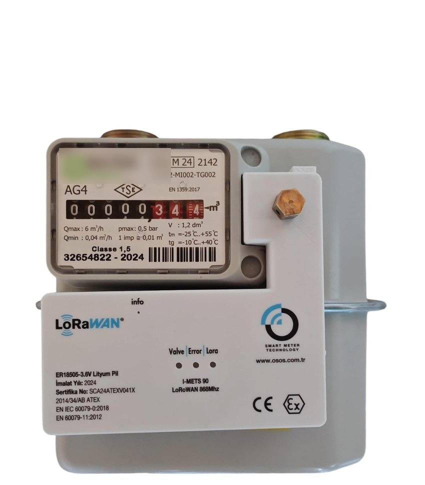 I-METS 90 LoRaWAN doğal gaz sayacı modülü